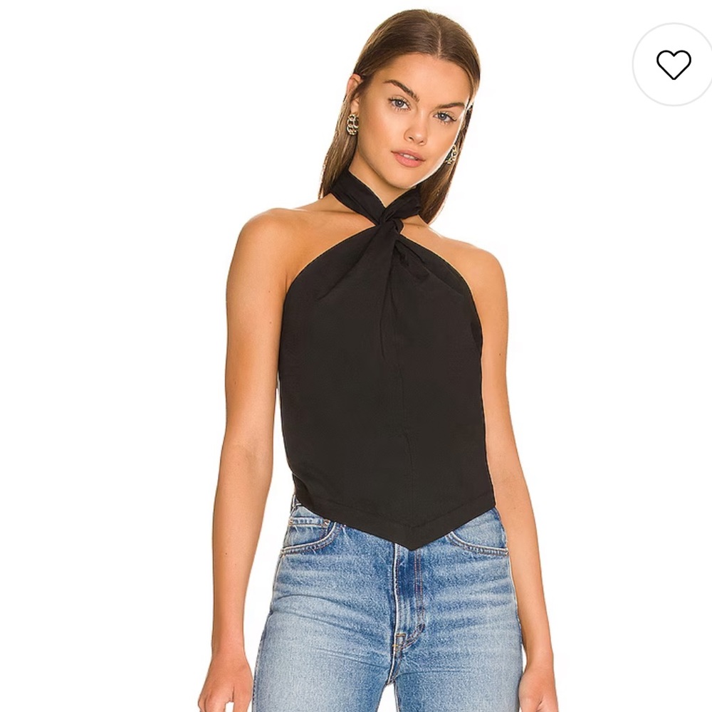 Anine Bing Elegant Black Halter Blouse